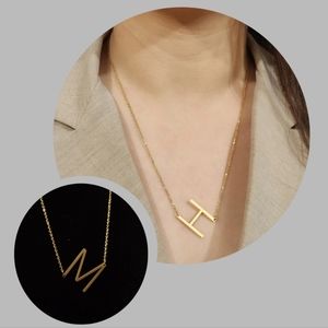 "M" Initial Necklace 316L Stainless Steel